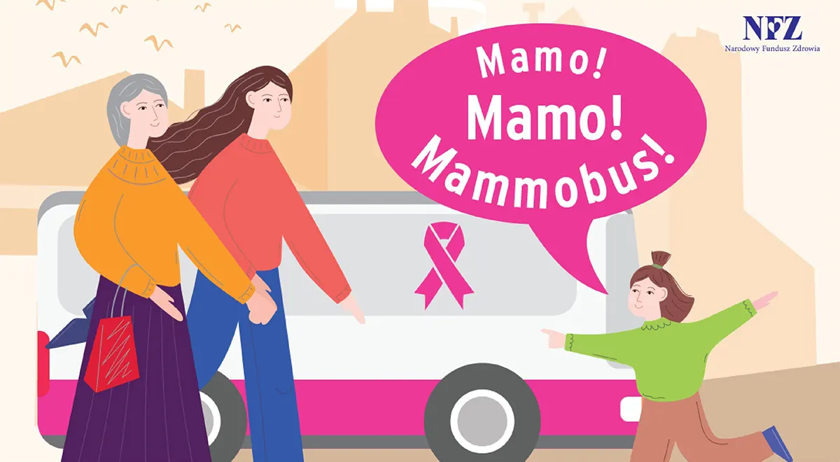 mammografia w mammobusie - obrazek dekoracyjny