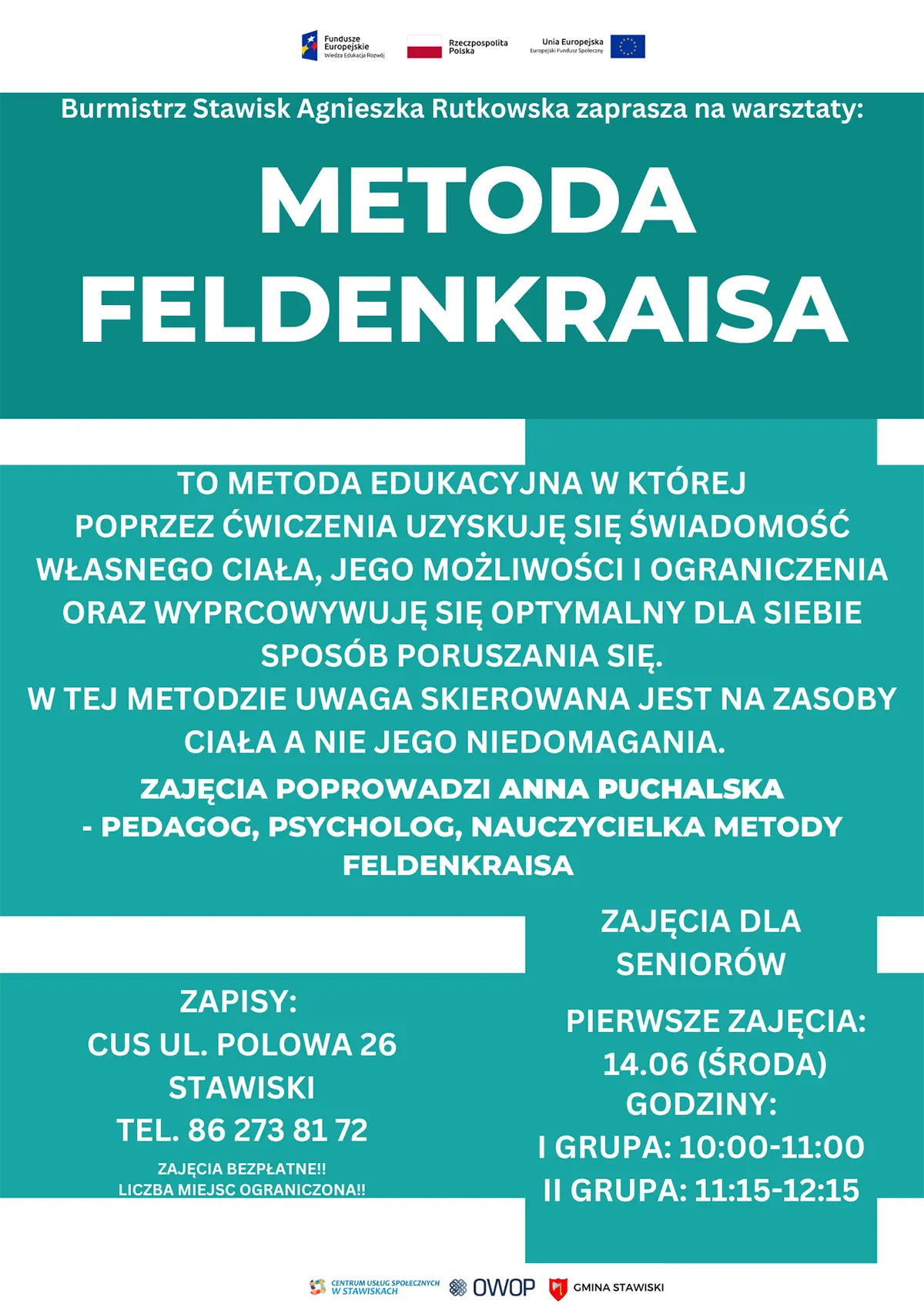 Metoda Feldenkraisa - plakat