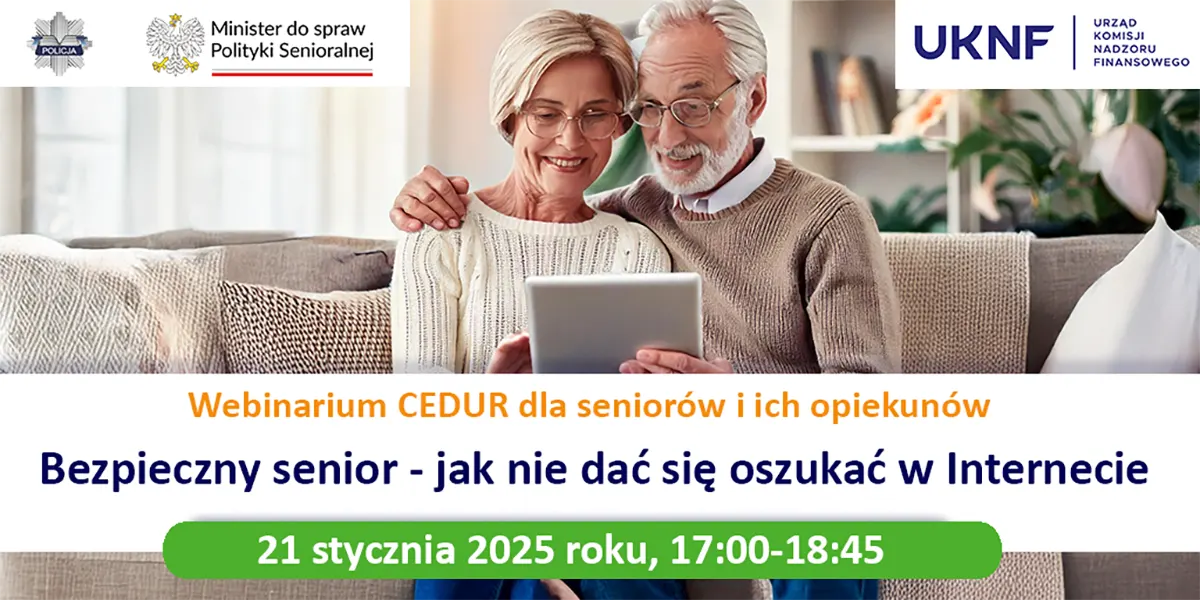 Baner wydarzenia pod nazwą "Bezpieczny senior"